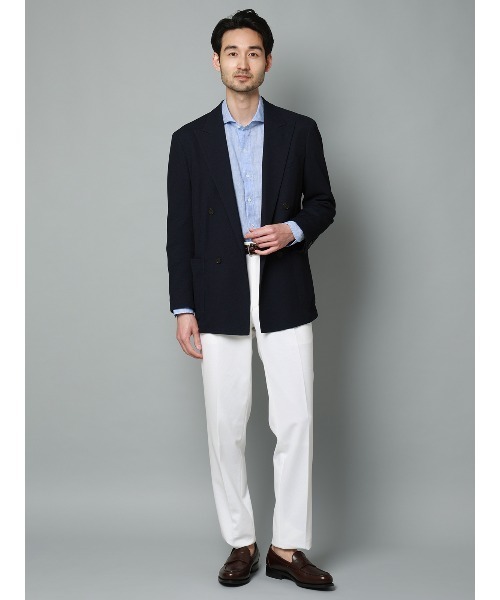 SUIT SQUARE(スーツスクエア)の「カッタウェイシャツ/長袖/ウォッシャブル/リネン/無地(ビジネスシャツ・メンズ・ブラック/サックスブルー/パープル/ホワイト・S/M/L/LL)」の12枚目の写真