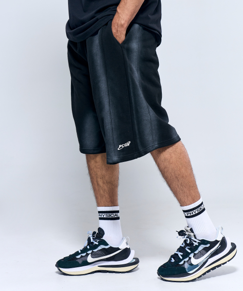 PHYSICAL GARMENTS（フィジカルガーメンツ）の「P2554 スプレーワッシングバミューダパンツ [3COLOR]（その他パンツ・メンズ・ブラック/ダークグリーン/グレー・LARGE/XX-LARGE）」の6枚目の写真