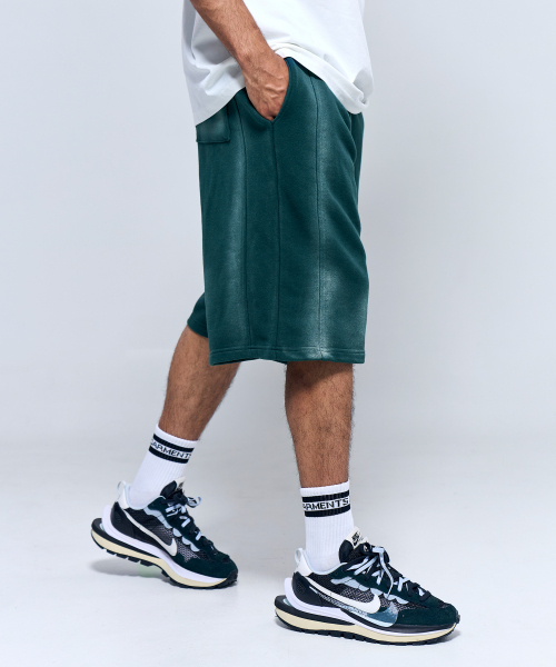 PHYSICAL GARMENTS（フィジカルガーメンツ）の「P2554 スプレーワッシングバミューダパンツ [3COLOR]（その他パンツ・メンズ・ブラック/ダークグリーン/グレー・LARGE/XX-LARGE）」の8枚目の写真