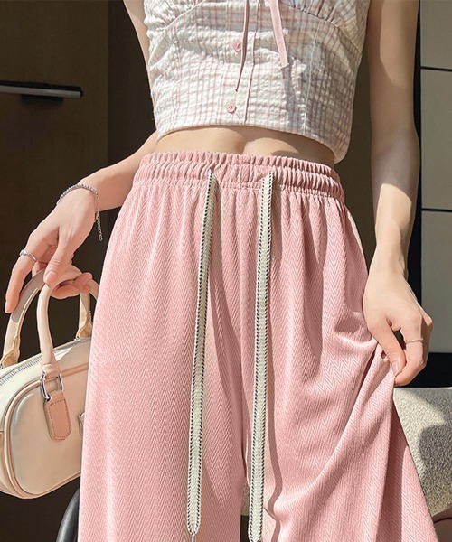 Miniministore(ミニミニストア)の「ワイドパンツ ハイウエスト レディース(スウェットパンツ・レディース・ブラック/ベージュ/ピンク/クリーム・XL/L/M)」の1枚目の写真