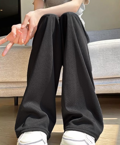 Miniministore(ミニミニストア)の「ワイドパンツ ハイウエスト レディース(スウェットパンツ・レディース・ブラック/ベージュ/ピンク/クリーム・XL/L/M)」の7枚目の写真