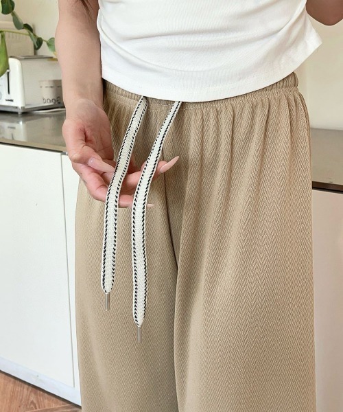 Miniministore(ミニミニストア)の「ワイドパンツ ハイウエスト レディース(スウェットパンツ・レディース・ブラック/ベージュ/ピンク/クリーム・XL/L/M)」の14枚目の写真