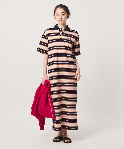 Scye(サイ)の「【別注】<Scye >ボーダー ポロワンピース ‐united LOVE project 2026(ワンピース・レディース・ネイビー・FREE)」の2枚目の写真