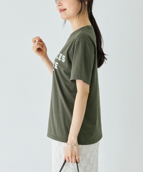 TRICOMER(トリコメル)の「【TRICOMER】DES HALLES LUMIERE TEE|ロゴT/バックプリント(Tシャツ/カットソー・レディース・チャコールグレー/ホワイト・F)」の6枚目の写真