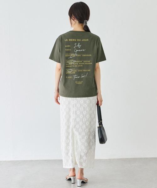 TRICOMER(トリコメル)の「【TRICOMER】DES HALLES LUMIERE TEE|ロゴT/バックプリント(Tシャツ/カットソー・レディース・チャコールグレー/ホワイト・F)」の15枚目の写真
