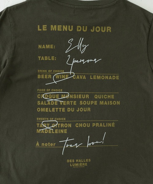 TRICOMER(トリコメル)の「【TRICOMER】DES HALLES LUMIERE TEE|ロゴT/バックプリント(Tシャツ/カットソー・レディース・チャコールグレー/ホワイト・F)」の17枚目の写真