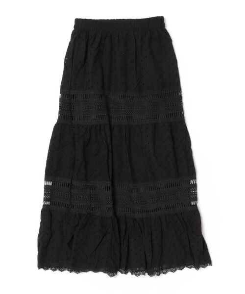 GORGE(ゴージ)の「《コットンレース×ティアード》ロングスカート/大人フェミニン/春夏/全2色(スカート・レディース・オフホワイト/ブラック・F)」の19枚目の写真