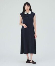 ニット ポロ ワンピース