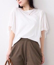 フリルスリーブTシャツ