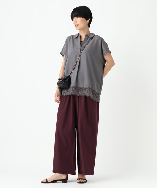 Elura(エルーラ)の「撥水冷感ワイドパンツ<低身長サイズあり>/912392(その他パンツ・レディース・オフホワイト/ボルドー/ブラック・SMALL/FREE(S)/MEDIUM)」の8枚目の写真