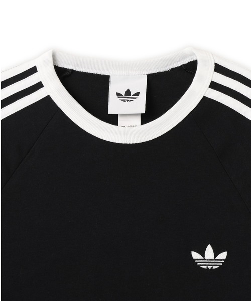 adidas(アディダス)の「adidas 3-STRIPES LONGSLEEVE TEE / アディダス 3ストライプス ロングスリーブ Tシャツ(Tシャツ/カットソー・メンズ・ブラック・L/M/S/XXL/XL)」の3枚目の写真