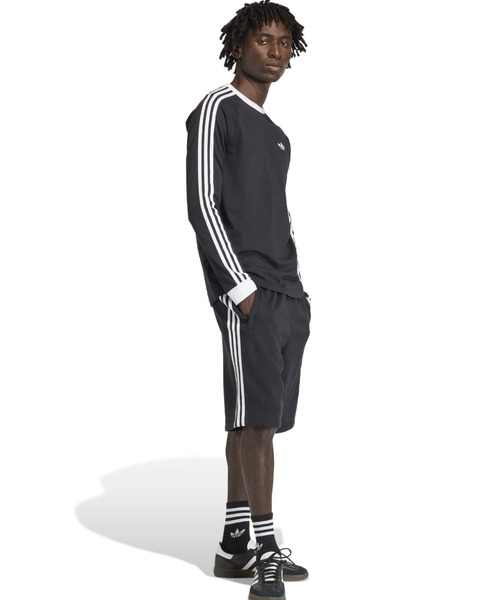 adidas(アディダス)の「adidas 3-STRIPES LONGSLEEVE TEE / アディダス 3ストライプス ロングスリーブ Tシャツ(Tシャツ/カットソー・メンズ・ブラック・L/M/S/XXL/XL)」の10枚目の写真