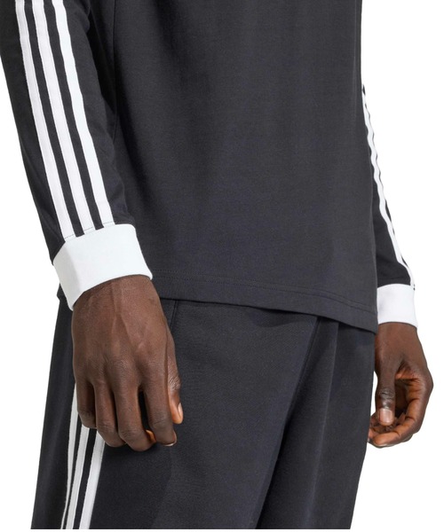 adidas(アディダス)の「adidas 3-STRIPES LONGSLEEVE TEE / アディダス 3ストライプス ロングスリーブ Tシャツ(Tシャツ/カットソー・メンズ・ブラック・L/M/S/XXL/XL)」の5枚目の写真