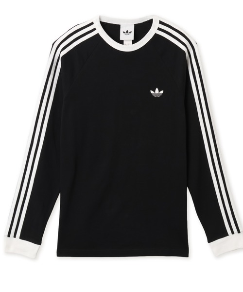 adidas(アディダス)の「adidas 3-STRIPES LONGSLEEVE TEE / アディダス 3ストライプス ロングスリーブ Tシャツ(Tシャツ/カットソー・メンズ・ブラック・L/M/S/XXL/XL)」の4枚目の写真
