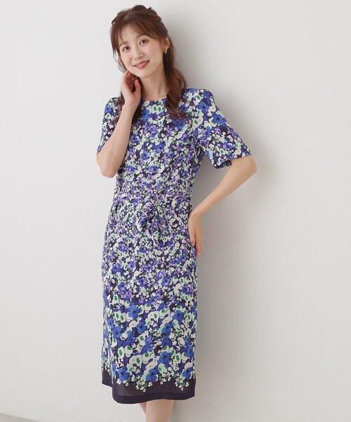 Sunauna(スーナウーナ)の「小花柄ワンピース(ワンピース・レディース・ネイビー系/ピンク系5/グリーン系その他2・40/38/36/34)」の14枚目の写真