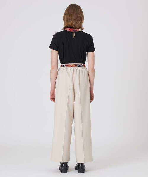 BLUE LABEL CRESTBRIDGE(ブルーレーベルクレストブリッジ)の「【一部店舗限定】ハイカウントナノストレッチワイドパンツ(その他パンツ・レディース・ブラック/ベージュ・38/36)」の12枚目の写真