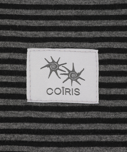 COIRIS（コイリス）の「ラエトストラップストライプロングスリーブTシャツ（2カラー）（Tシャツ/カットソー・レディース・チャコールグレー/ブラック・FREE）」の6枚目の写真