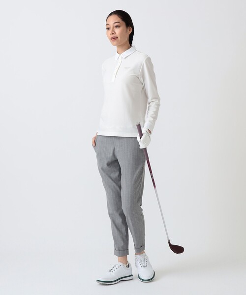 BEAMS GOLF(ビームスゴルフ)の「PURPLE LABEL / クレリック ロングスリーブ ポロシャツ(ポロシャツ・レディース・サックスブルー/ホワイト・L/S/M)」の8枚目の写真