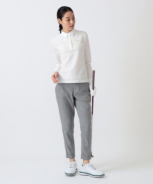 BEAMS GOLF(ビームスゴルフ)の「PURPLE LABEL / クレリック ロングスリーブ ポロシャツ(ポロシャツ・レディース・サックスブルー/ホワイト・L/S/M)」の9枚目の写真
