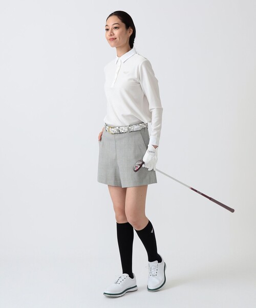 BEAMS GOLF(ビームスゴルフ)の「PURPLE LABEL / クレリック ロングスリーブ ポロシャツ(ポロシャツ・レディース・サックスブルー/ホワイト・L/S/M)」の12枚目の写真