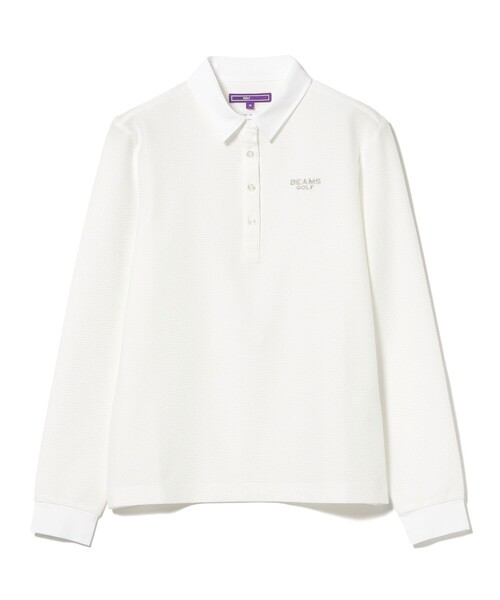 BEAMS GOLF(ビームスゴルフ)の「PURPLE LABEL / クレリック ロングスリーブ ポロシャツ(ポロシャツ・レディース・サックスブルー/ホワイト・L/S/M)」の13枚目の写真