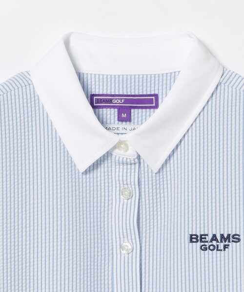 BEAMS GOLF(ビームスゴルフ)の「PURPLE LABEL / クレリック ロングスリーブ ポロシャツ(ポロシャツ・レディース・サックスブルー/ホワイト・L/S/M)」の17枚目の写真
