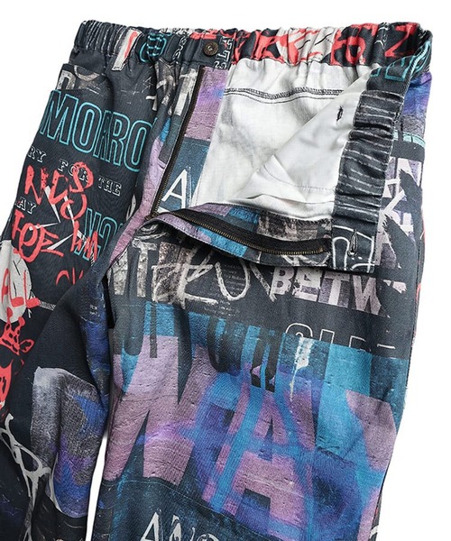 SAKAZEN(サカゼン)の「【WEB限定価格】ペインター パンツ メンズ 大きいサイズ 総柄 プリント加工 ワーク イージーパンツ ボトムス カジュアル(その他パンツ・メンズ・ホワイト/ブラック・2XL/3XL/X(2L))」の13枚目の写真