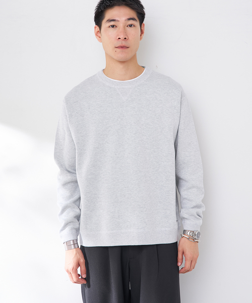 B.C STOCK（ベーセーストック）の「ANTS & ELEPHANTS 2TONE スウェットライクプルオーバー（ニット/セーター・メンズ・レッド/ネイビー/グレー/ブラウン・LARGE/MEDIUM）」の5枚目の写真