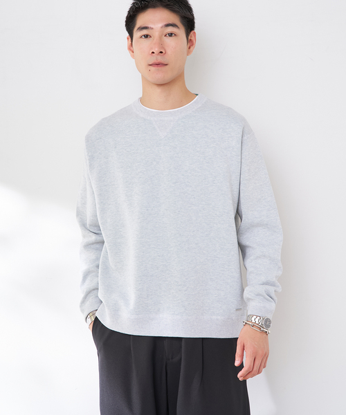 B.C STOCK（ベーセーストック）の「ANTS & ELEPHANTS 2TONE スウェットライクプルオーバー（ニット/セーター・メンズ・レッド/ネイビー/グレー/ブラウン・LARGE/MEDIUM）」の6枚目の写真