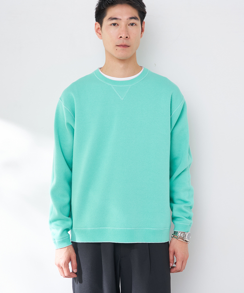B.C STOCK（ベーセーストック）の「ANTS & ELEPHANTS 2TONE スウェットライクプルオーバー（ニット/セーター・メンズ・レッド/ネイビー/グレー/ブラウン・LARGE/MEDIUM）」の10枚目の写真