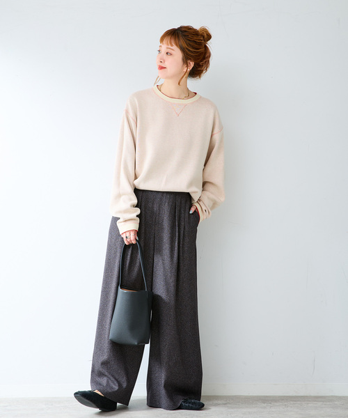 B.C STOCK（ベーセーストック）の「ANTS & ELEPHANTS 2TONE スウェットライクプルオーバー（ニット/セーター・メンズ・レッド/ネイビー/グレー/ブラウン・LARGE/MEDIUM）」の18枚目の写真