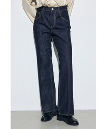【身長/骨格別着用画像あり】AZUL DENIM センタープレスフレアデニム
