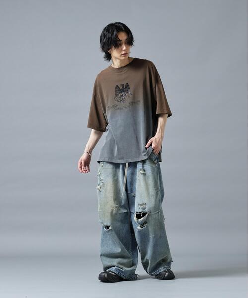 DANKE SCHON（ダンケシェーン）の「DankeSchon/ダンケシェーン/GRADATION RHINESTONE BIRD（Tシャツ/カットソー・メンズ・ブラウン/ブラック・M/L）」の11枚目の写真