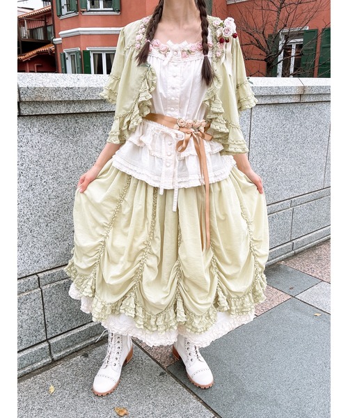 PINK HOUSE(ピンクハウス)の「ローズモチーフいっぱいフリルブラウス(シャツ/ブラウス・レディース・ブラック/ライトグリーン/アイボリー/ベージュ・フリー)」の8枚目の写真