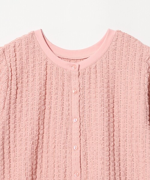 A DAY IN THE LIFE UNITED ARROWS（アデイインザライフユナイテッドアローズ）の「ポコポコ ショートスリーブカーディガン 2WAY ＜A DAY IN THE LIFE＞（カーディガン/ボレロ・レディース・オフホワイト/ブラック/ライトピンク・FREE）」の11枚目の写真