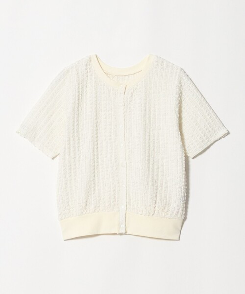 A DAY IN THE LIFE UNITED ARROWS（アデイインザライフユナイテッドアローズ）の「ポコポコ ショートスリーブカーディガン 2WAY ＜A DAY IN THE LIFE＞（カーディガン/ボレロ・レディース・オフホワイト/ブラック/ライトピンク・FREE）」の16枚目の写真