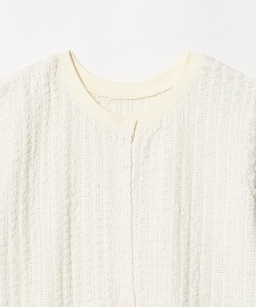 A DAY IN THE LIFE UNITED ARROWS（アデイインザライフユナイテッドアローズ）の「ポコポコ ショートスリーブカーディガン 2WAY ＜A DAY IN THE LIFE＞（カーディガン/ボレロ・レディース・オフホワイト/ブラック/ライトピンク・FREE）」の17枚目の写真