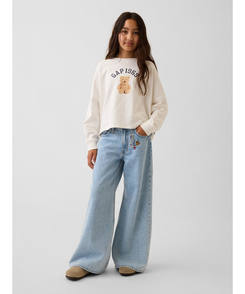 セール】ローライズ 刺しゅう I LOVE NY バギーデニム (キッズ