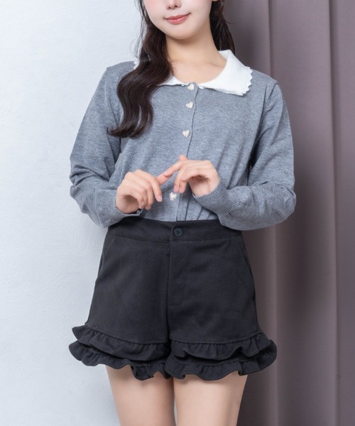 Mejoul(メジュール)の「【2026秋冬新作】裾フリルショートパンツ(その他パンツ・レディース・グレー/ブラック・S/M)」の19枚目の写真