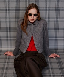 Raccoon Blend Stand Collar Cardigan/ラクーンブレンドスタンドカラーカーディガン