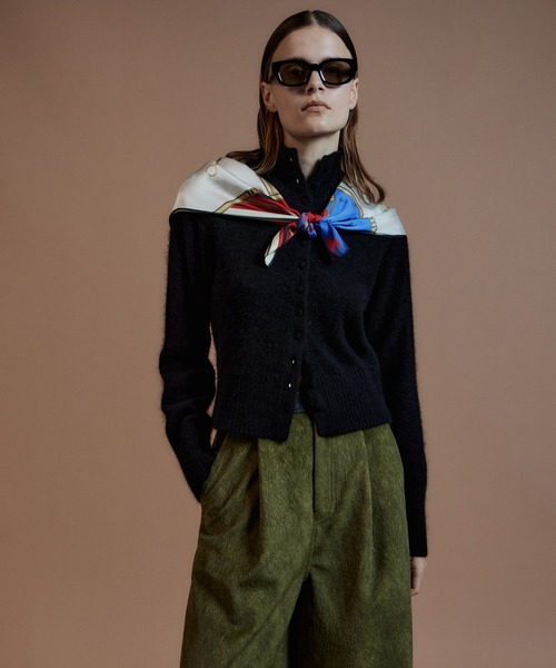 MAISON SPECIAL(メゾンスペシャル)の「【2026Autumn PRE-ORDER】Raccoon Blend Stand Collar Cardigan/ラクーンブレンドスタンドカラーカーディガン(カーディガン/ボレロ・レディース・ブルー/グレー/ピンク/レッド/ブラウン/ブラック・FREE)」の1枚目の写真
