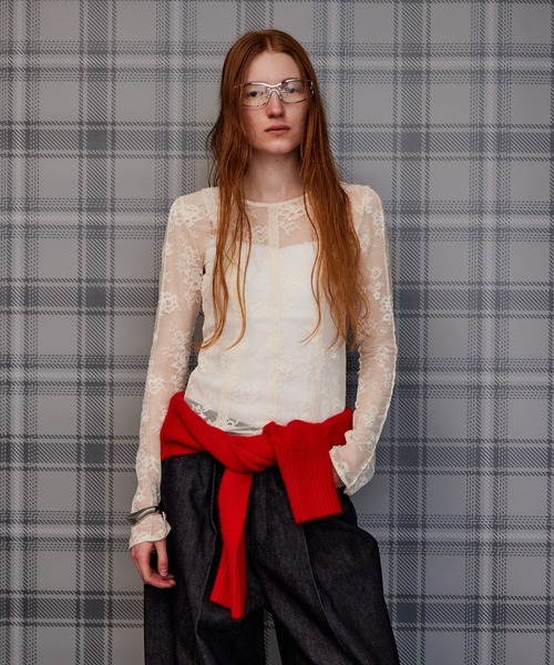 MAISON SPECIAL(メゾンスペシャル)の「【2026Autumn PRE-ORDER】Raccoon Blend Stand Collar Cardigan/ラクーンブレンドスタンドカラーカーディガン(カーディガン/ボレロ・レディース・ブルー/グレー/ピンク/レッド/ブラウン/ブラック・FREE)」の13枚目の写真