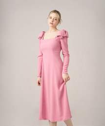 Audrey ribbon dress_Rose Pink