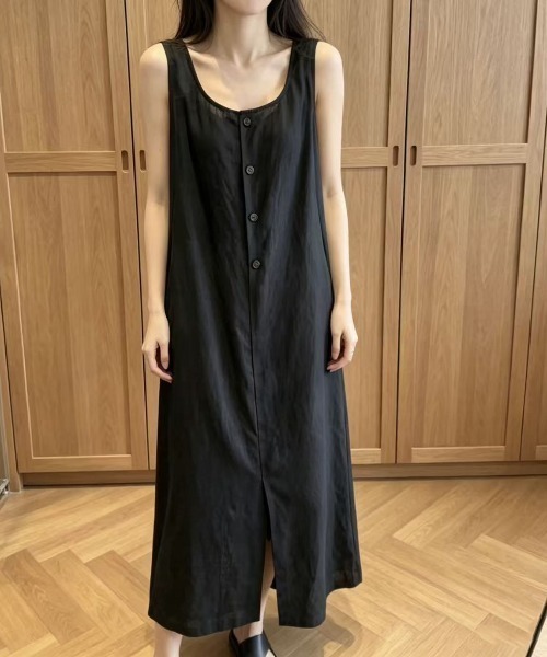 FAVORITO(ファヴォリート)の「ノースリーブワンピース(ワンピース・レディース・ブラック/オフホワイト・F)」の18枚目の写真