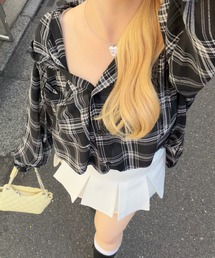 フード付ビッグシャツ