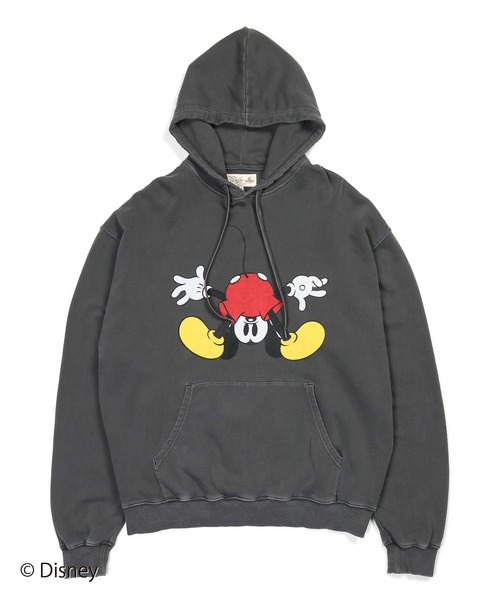 The DUFFER of ST.GEORGE（ザダファーオブセントジョージ）の「【WEB限定アイテム】＜Mickey Mouse＞ SWEAT HOODIE：<ミッキーマウス> スウェットフーディー（パーカー・メンズ・チャコールグレー/ネイビー/ベージュ・X-LARGE/LARGE/MEDIUM/SMALL）」の8枚目の写真