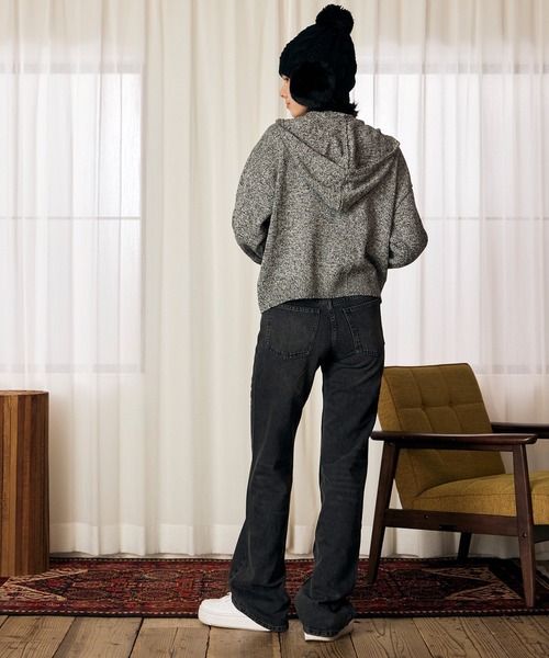 RIKKA FEMME(リッカファム)の「RIKKA FEMME/リッカファム ジップアップ パーカー フーディー ネップ柄 RF6F-1203(パーカー・レディース・ブルー/レッド/ブラック・FREE)」の8枚目の写真
