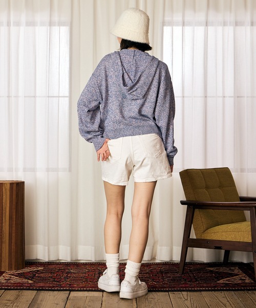 RIKKA FEMME(リッカファム)の「RIKKA FEMME/リッカファム ジップアップ パーカー フーディー ネップ柄 RF6F-1203(パーカー・レディース・ブルー/レッド/ブラック・FREE)」の14枚目の写真