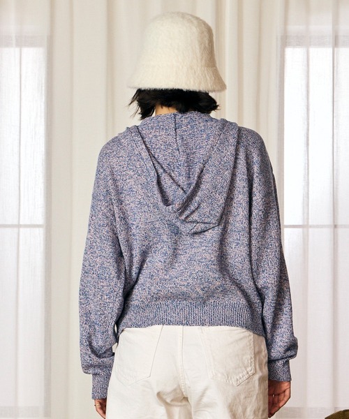 RIKKA FEMME(リッカファム)の「RIKKA FEMME/リッカファム ジップアップ パーカー フーディー ネップ柄 RF6F-1203(パーカー・レディース・ブルー/レッド/ブラック・FREE)」の11枚目の写真