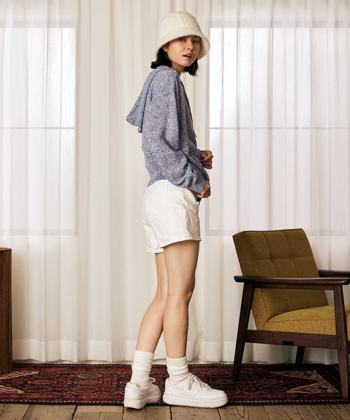 RIKKA FEMME(リッカファム)の「RIKKA FEMME/リッカファム ジップアップ パーカー フーディー ネップ柄 RF6F-1203(パーカー・レディース・ブルー/レッド/ブラック・FREE)」の15枚目の写真